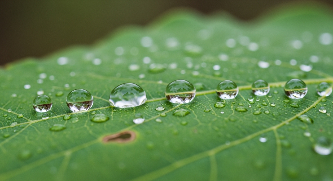 The frequency and healing power of raindrops in nature.