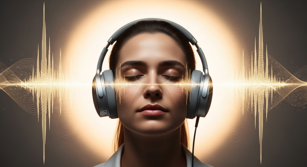 A person using somatic grounding sounds to stop a panic attack.