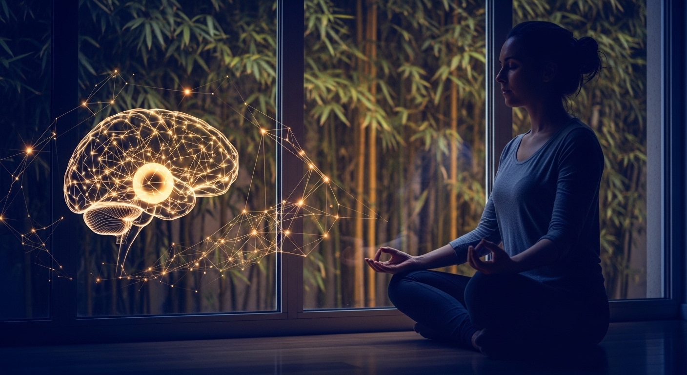 5 minutes of mindfulness changing brain architecture and reducing stress.