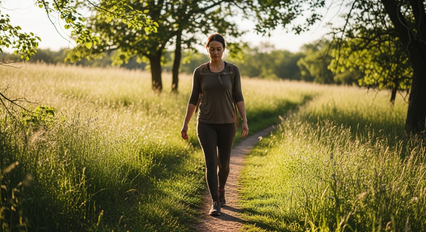 Person walking in nature, integrating Somatic Awareness into daily life