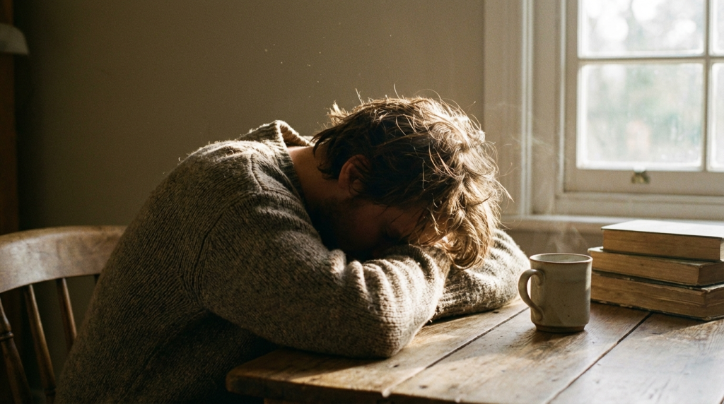 The heavy somatic crash that comes as one of the emotional costs of healing.