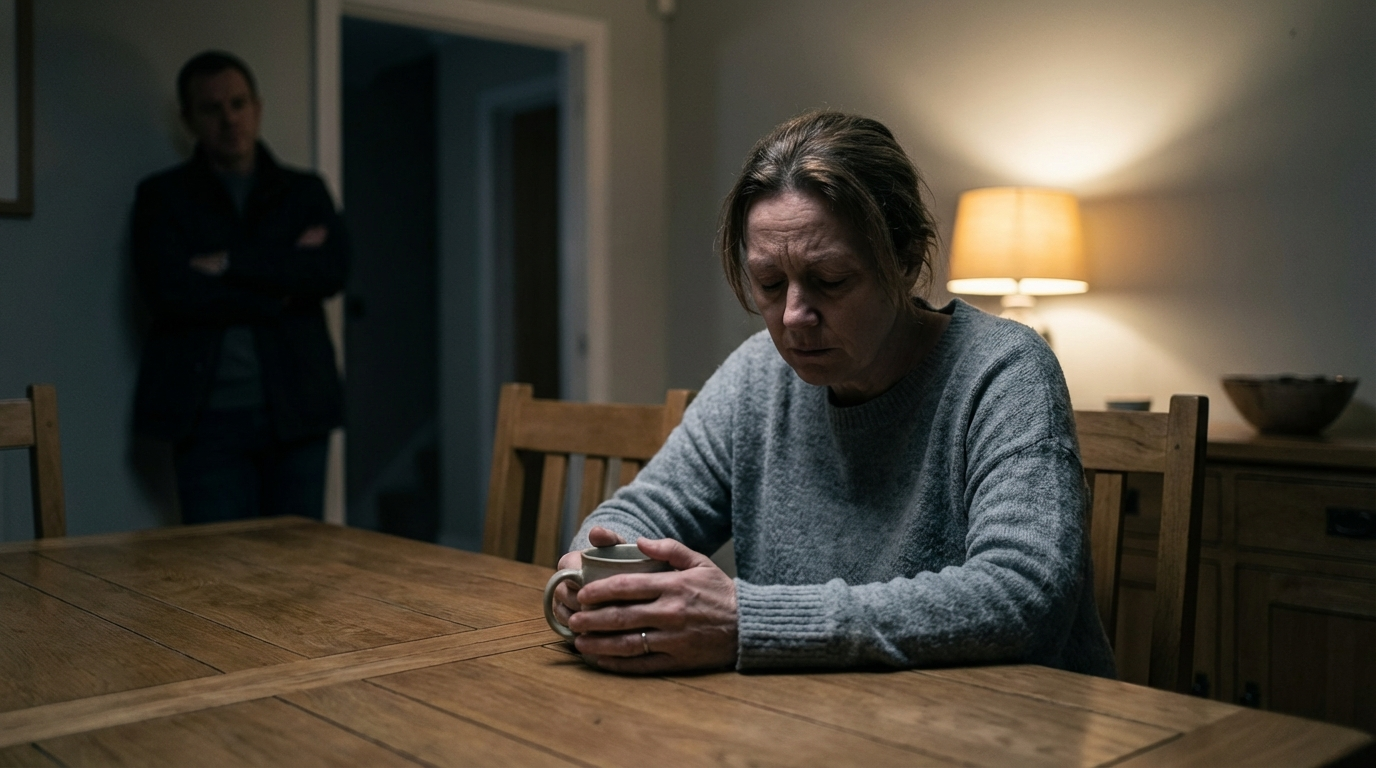 The exhausting weight of carrying emotional responsibility for others in a tense relationship.