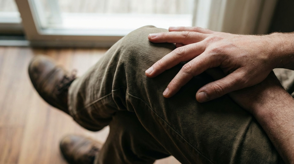 Practicing physical grounding to help you practice emotional detachment.