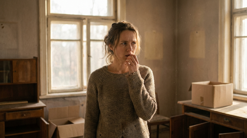 A woman realizing why she might miss toxic chaos after escaping abuse.